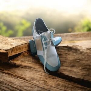 Stylish Bally Blue and White Women's Golf Shoes